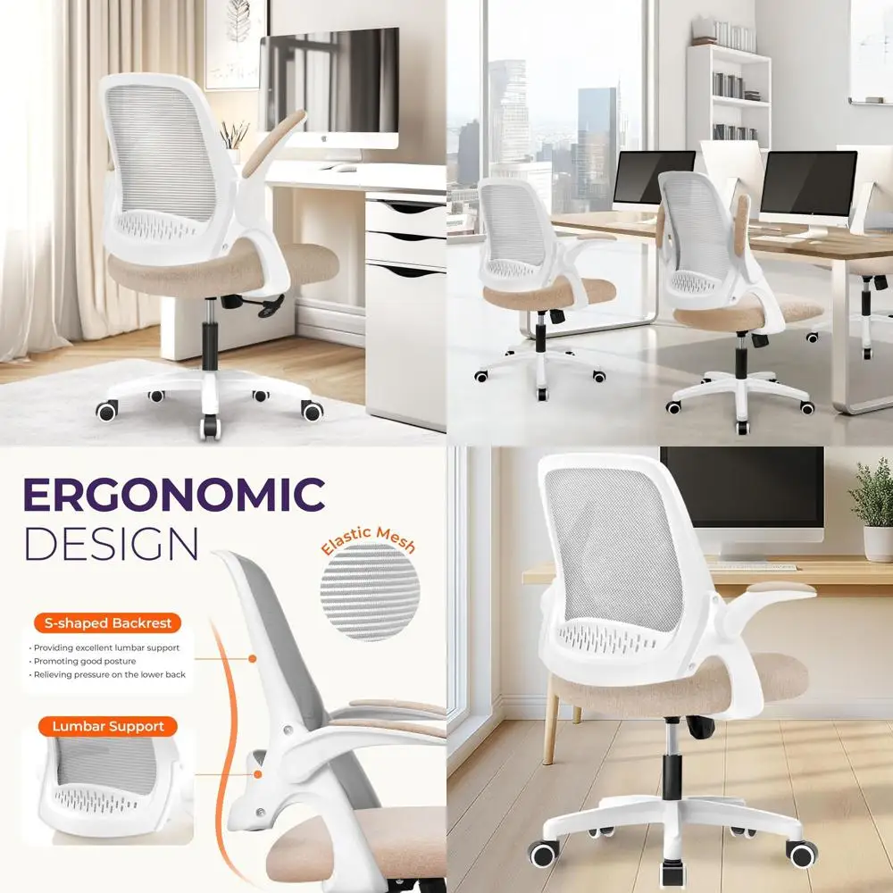 Эргономичное игровое кресло с регулировкой высоты, поясничной поддержкой, поворотным механизмом, откидными подлокотниками, сетчатым сиденьем для дома/офиса (бежевое)
Эргономичное игровое кресло с регулировкой высоты, поясничной поддержкой, поворотным механизмом, откидными подлокотниками, сетчатым сиденьем для дома/офиса (бежевое)