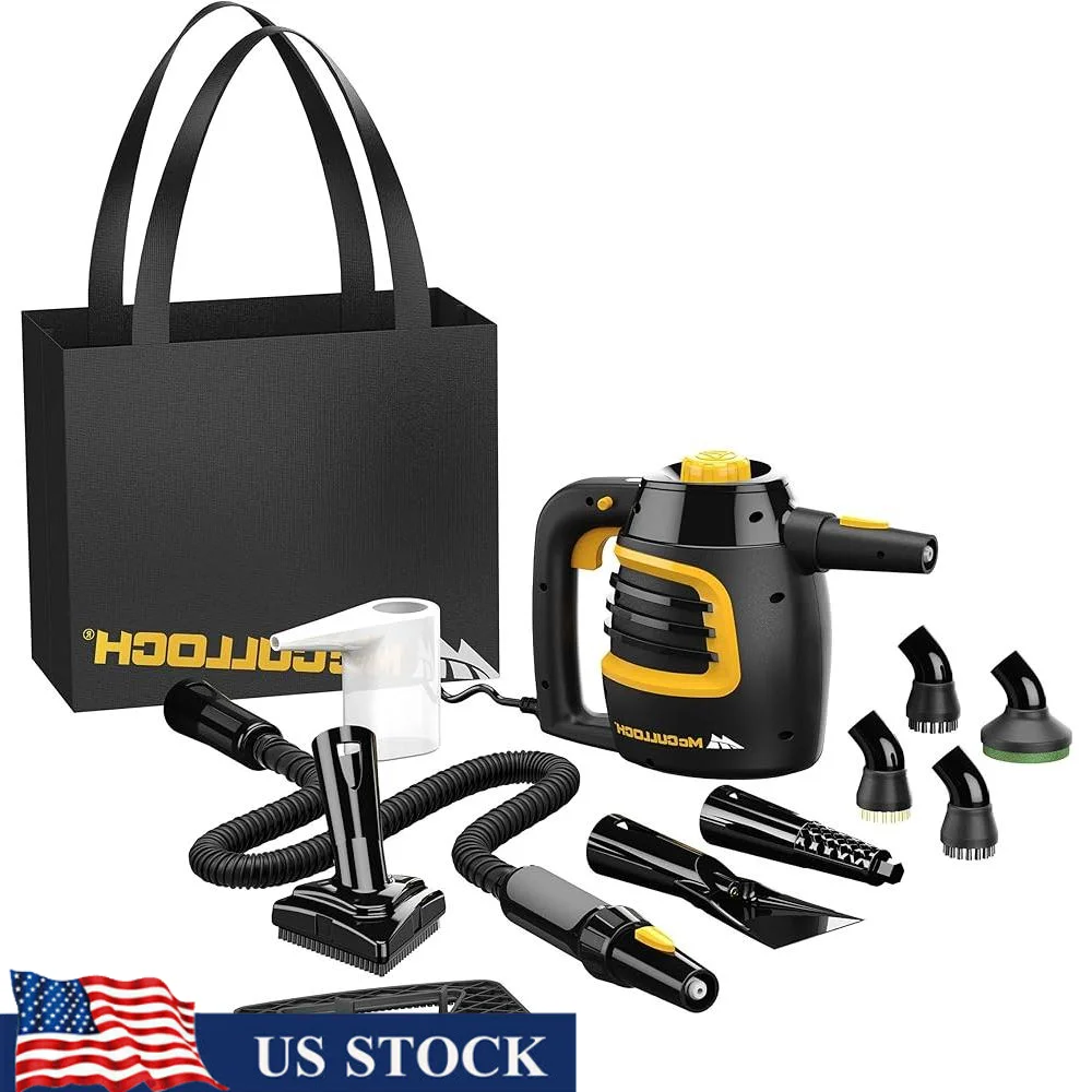 Handheld Steam Cleaner with Extension Hose Quick Heat-Up 11 Accessories Chemical-Free Steam Cleaning Tile and Hard Surfaces
Handheld Steam Cleaner with Extension Hose Quick Heat-Up 11 Accessories Chemical-Free Steam Cleaning Tile and Hard Surfaces