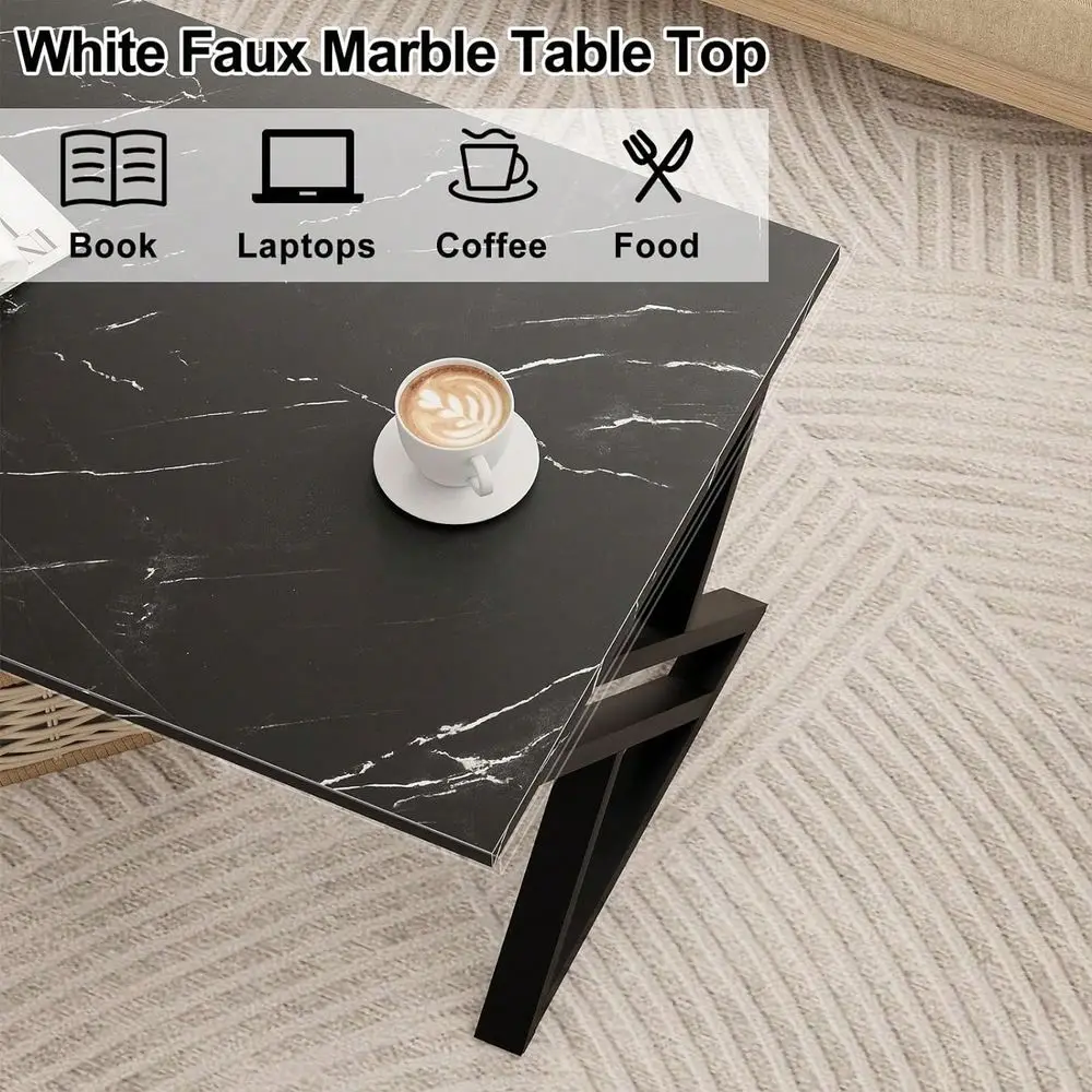 Table Living Room Table Black Center Table Modern Faux Marble Rectangular Tea Table With Sturdy BlackFinished Metal Frame,Indus
Table Living Room Table Black Center Table Modern Faux Marble Rectangular Tea Table With Sturdy BlackFinished Metal Frame,Indus