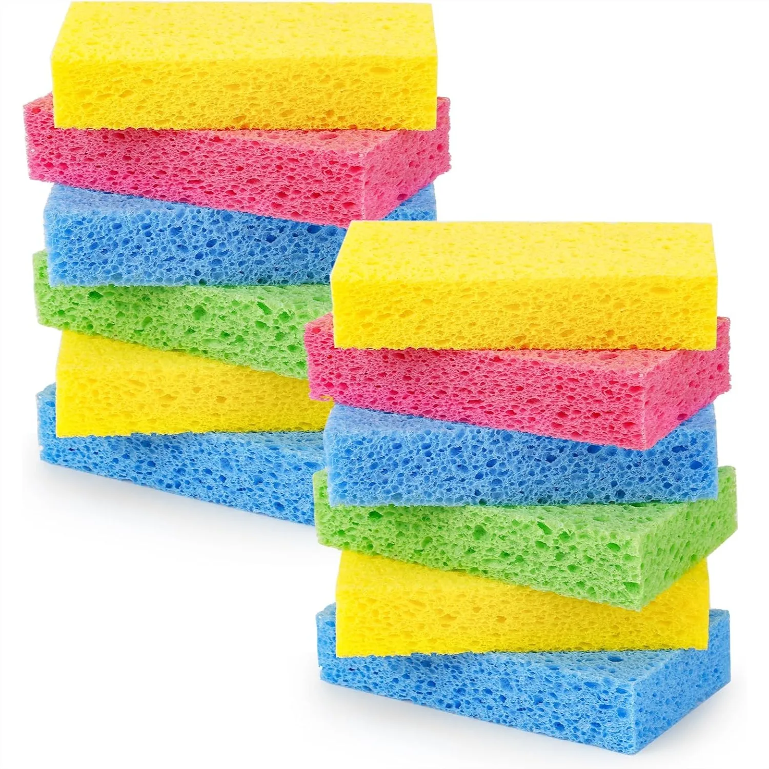 12-Count Cellulose Sponges Non-Scratch Kitchen Sponges for Dish with Compressed Design for Household Cookware Bathroom
12-Count Cellulose Sponges Non-Scratch Kitchen Sponges for Dish with Compressed Design for Household Cookware Bathroom