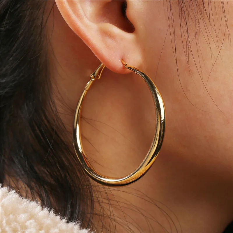 14K Gold Plated Big Hoop Earrings, Shiny Dainty Trendy Fashion Jewelry Gifts for Women
14K Gold Plated Big Hoop Earrings, Shiny Dainty Trendy Fashion Jewelry Gifts for Women