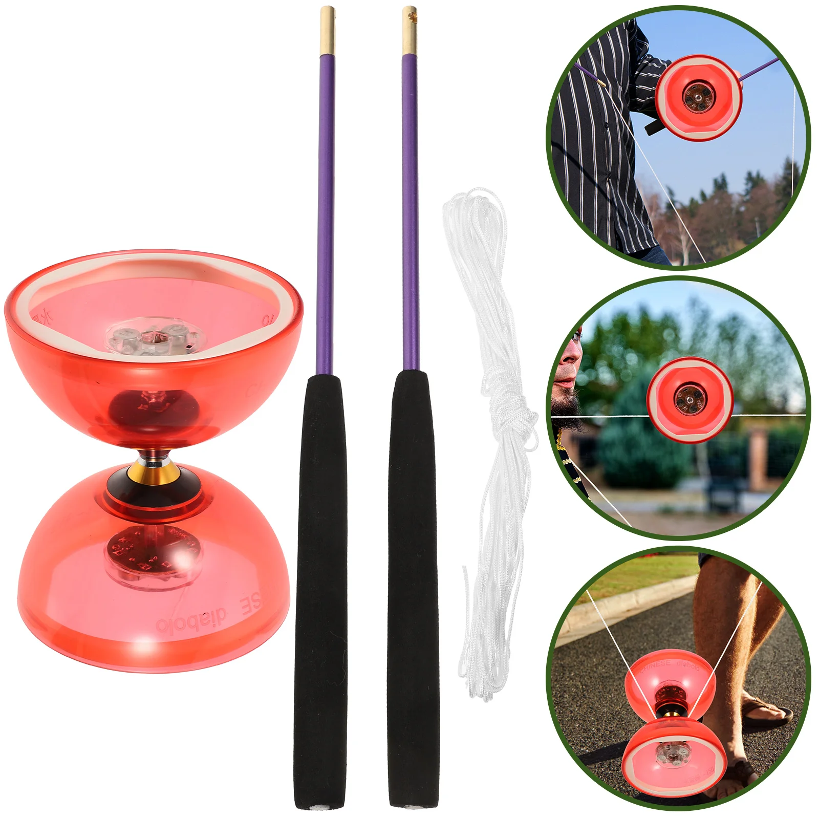 Crystal Bearing Diabolo Toy Juggling Yo-yo for Beginner Outdoor Chinese Kids Trick Child
Crystal Bearing Diabolo Toy Juggling Yo-yo for Beginner Outdoor Chinese Kids Trick Child