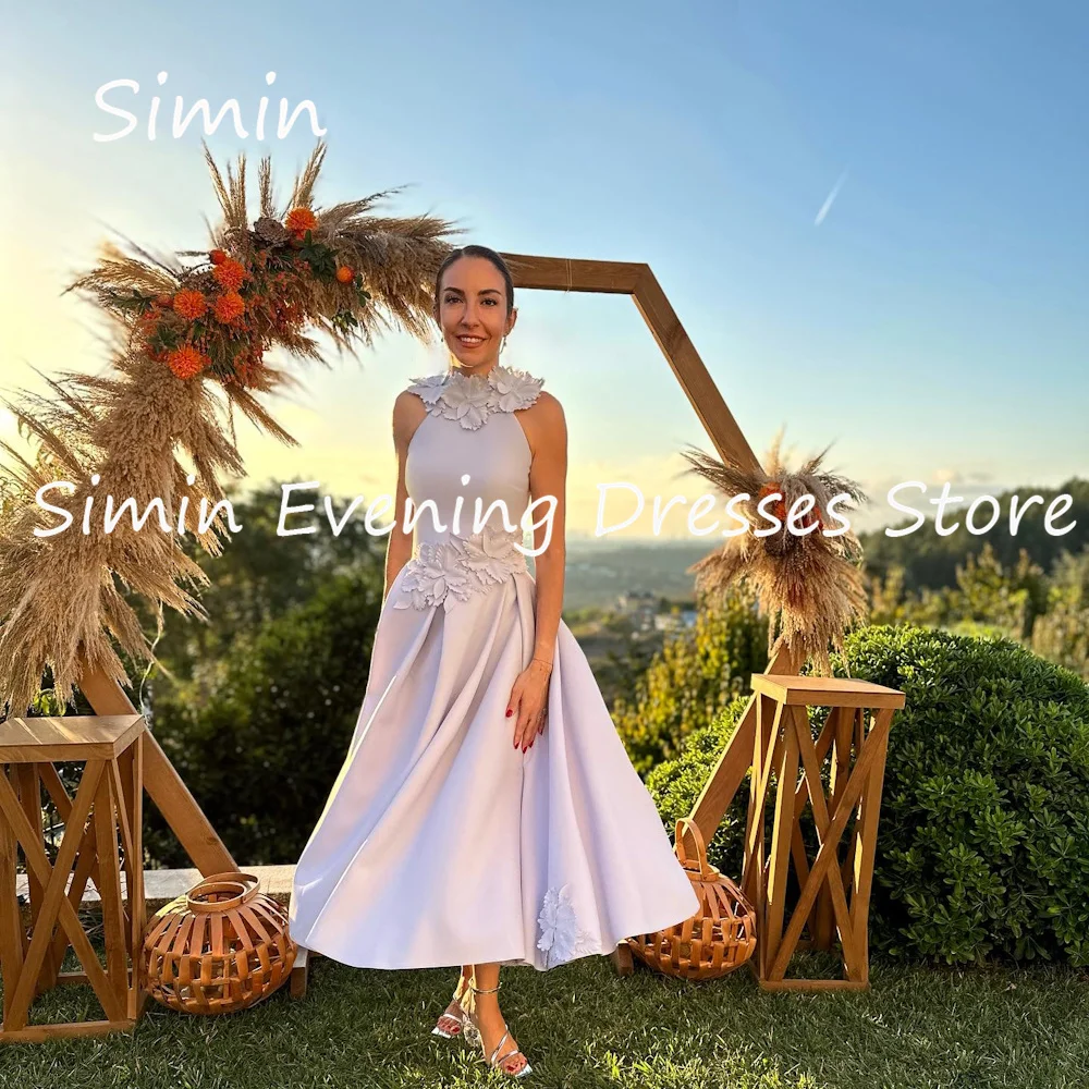 Simin Crepe A-line O-neck Appliques Formal Luxury Prom Gown Tea-length Evening Elegant Pretty Party dresses for women 2023
Simin Crepe A-line O-neck Appliques Formal Luxury Prom Gown Tea-length Evening Elegant Pretty Party dresses for women 2023