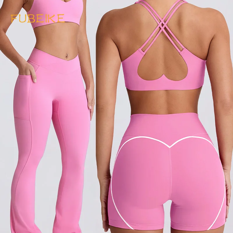 FUBEIKE Women's Tracksuit Fitness Workout Set Sports Bra Naked Feel Yoga Wear Quick-Dry Yoga Pants Women's Two Pieces Set
FUBEIKE Women's Tracksuit Fitness Workout Set Sports Bra Naked Feel Yoga Wear Quick-Dry Yoga Pants Women's Two Pieces Set