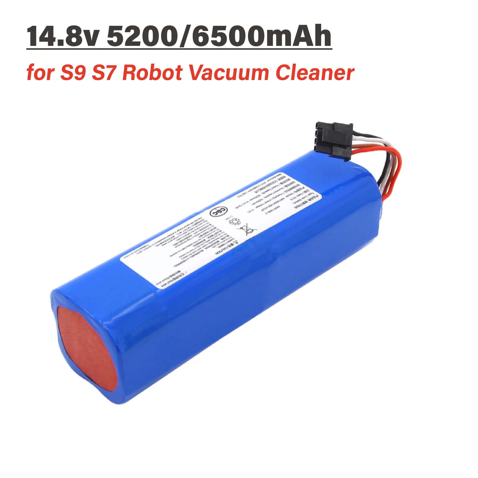 14.8v 5200/6500mAh Li-ion Battery for 360 S9 Robot Vacuum Cleaner 360 S9 S7 X90 X95 S6 Pro upgradation Batteries parts
14.8v 5200/6500mAh Li-ion Battery for 360 S9 Robot Vacuum Cleaner 360 S9 S7 X90 X95 S6 Pro upgradation Batteries parts