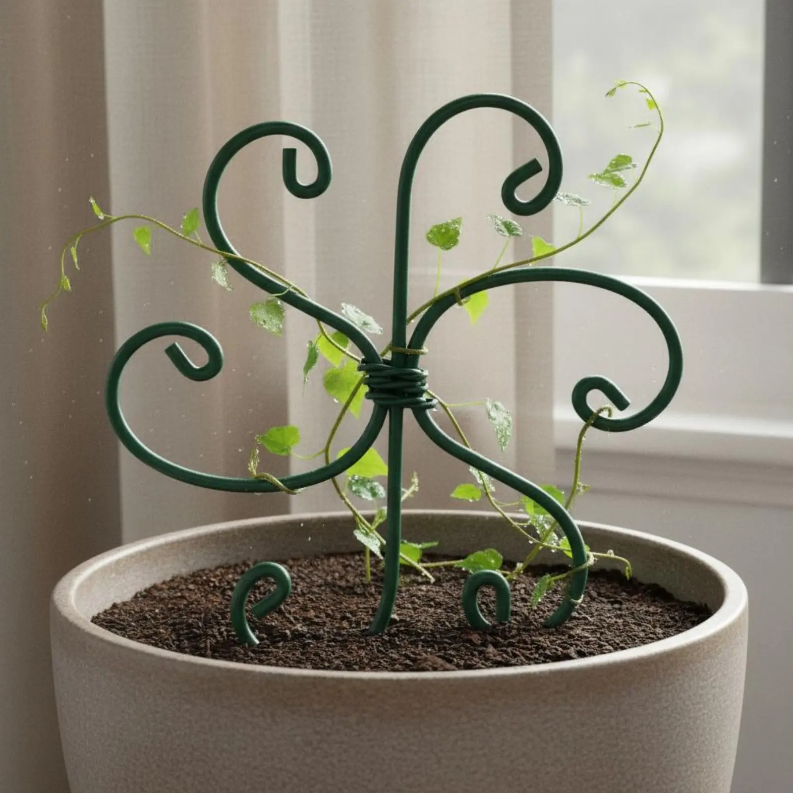 2 Pieces Metal Plant Support Stake Anti-Tip Metal Plant Support Tomato Stake Sturdy Yard Care Decorative for Indoor Plants
2 Pieces Metal Plant Support Stake Anti-Tip Metal Plant Support Tomato Stake Sturdy Yard Care Decorative for Indoor Plants