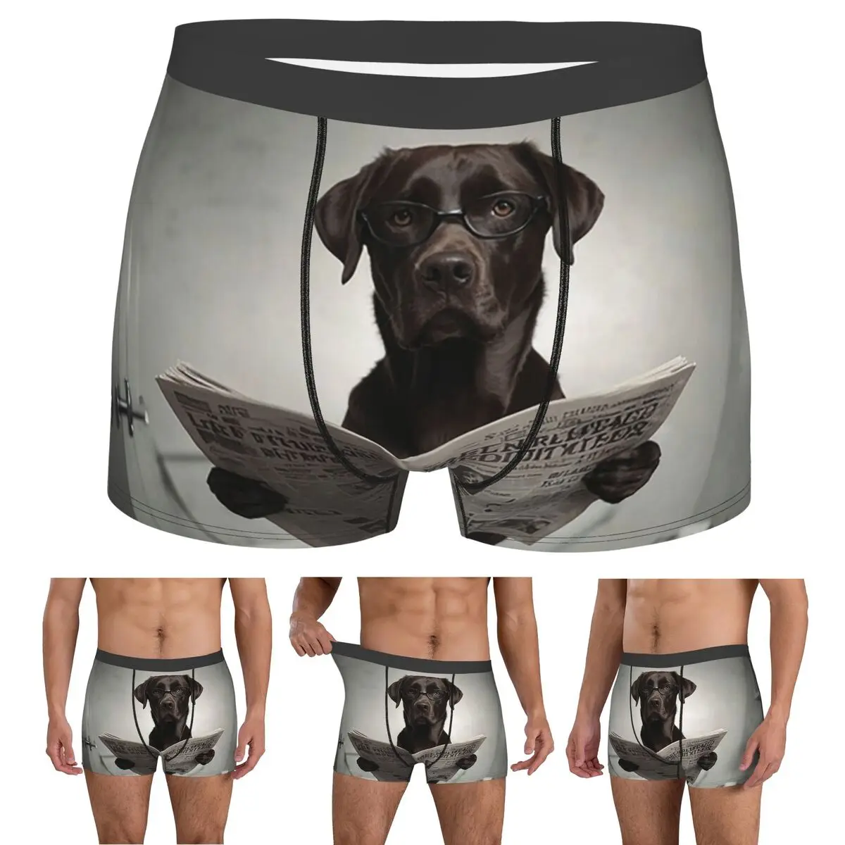 Boxer Underpants Shorts Chocolate Labrador Reading A Newspaper Panties Men Soft Underwear for Homme Man Boyfriend Gifts
Boxer Underpants Shorts Chocolate Labrador Reading A Newspaper Panties Men Soft Underwear for Homme Man Boyfriend Gifts