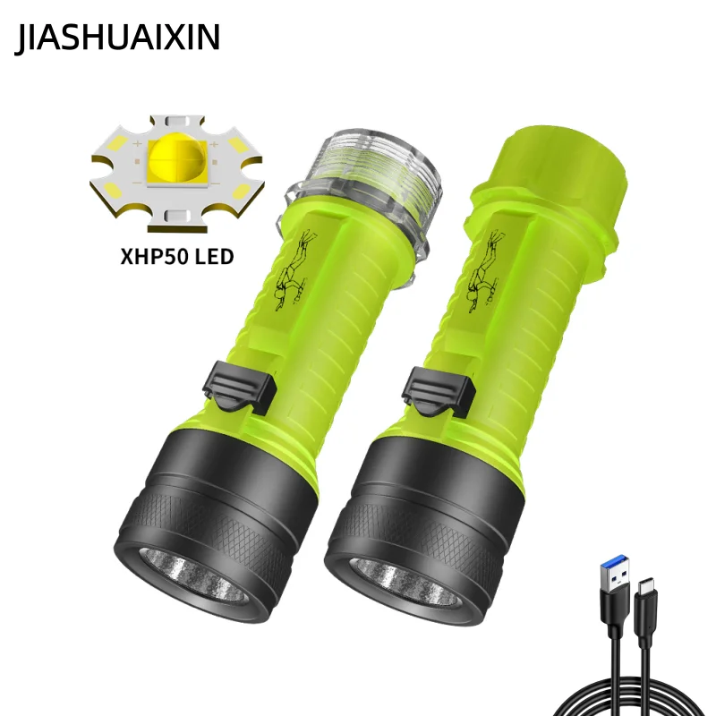 Diving flashlight XHP50 high-intensity waterproof land-sea two-way use magnetic switch Type-C USB charging diving flashlight
Diving flashlight XHP50 high-intensity waterproof land-sea two-way use magnetic switch Type-C USB charging diving flashlight
