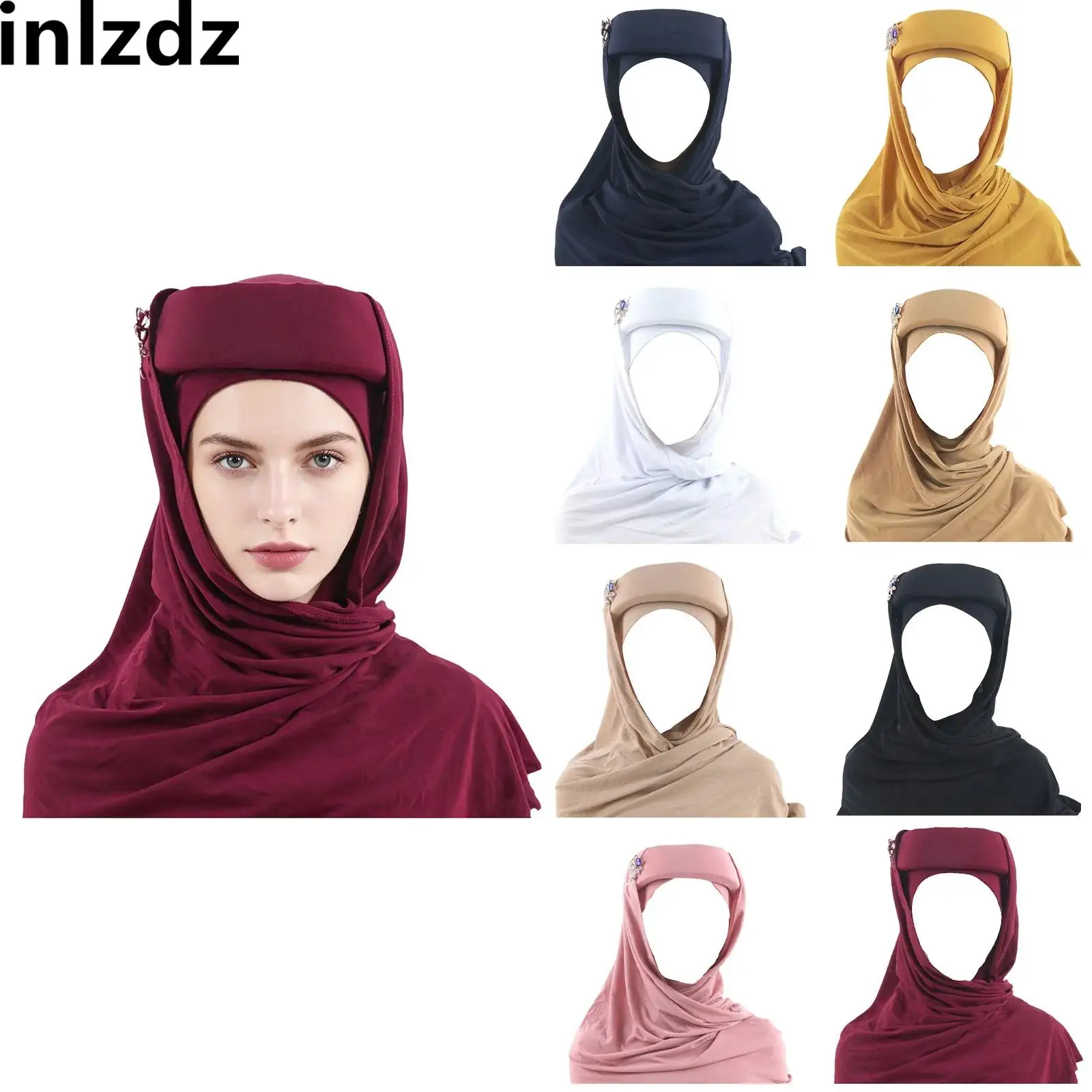 1Pcs Women Hijab Muslim Head Scarf Solid Color Scarf Wrap Scarves Scarf Skin-friendly And Breathable Headscarf for Daily
1Pcs Women Hijab Muslim Head Scarf Solid Color Scarf Wrap Scarves Scarf Skin-friendly And Breathable Headscarf for Daily