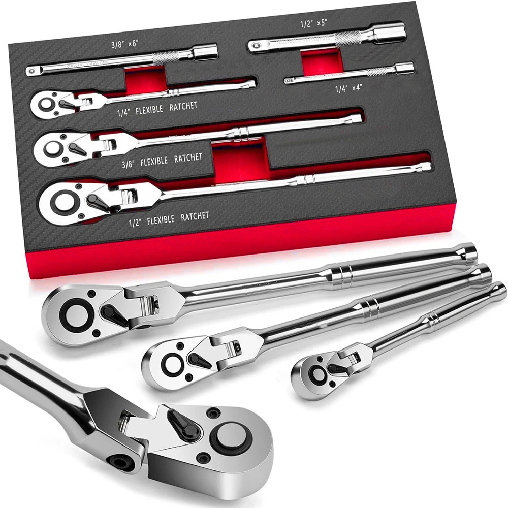 Swivel Ratchet Wrench Set (6 Pieces)180°Adjustable Spanners for Car Machinery Home Repair Tool
Swivel Ratchet Wrench Set (6 Pieces)180°Adjustable Spanners for Car Machinery Home Repair Tool
