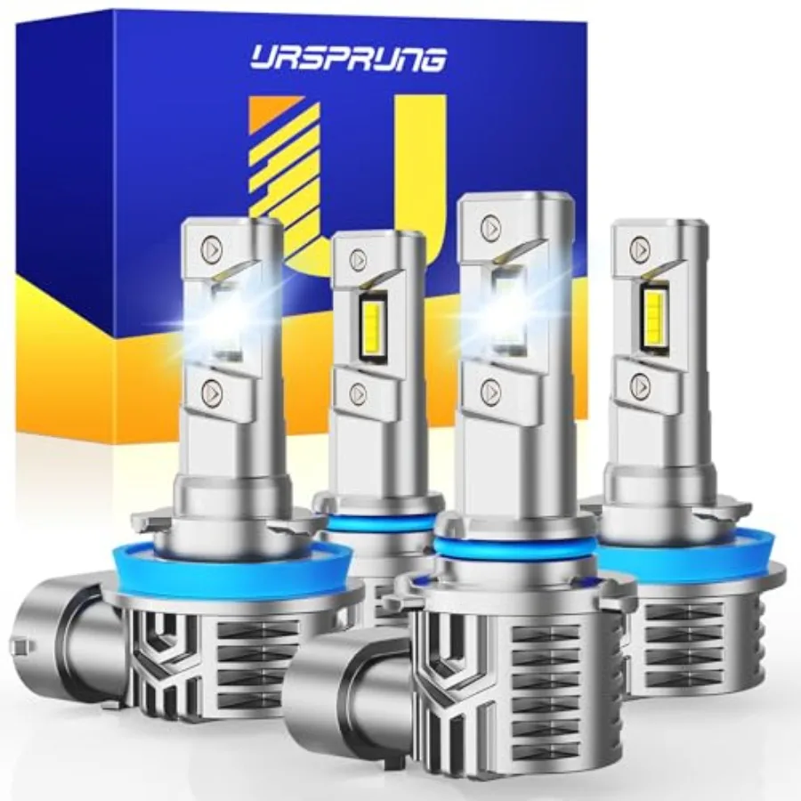 Ultra Bright H11 9005 Led Bulb Combo Upgraded 5th-Gen 16 CSP Chips 6500K Cool White H8/H9/HB3 Fog Bulb HID 90 000 Hours Lifespa
Ultra Bright H11 9005 Led Bulb Combo Upgraded 5th-Gen 16 CSP Chips 6500K Cool White H8/H9/HB3 Fog Bulb HID 90 000 Hours Lifespa