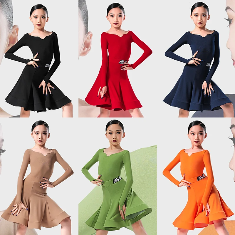 Платье для соревнований по латинским танцам для девочек, наряд для профессионального танцевального шоу, детский костюм для латинских танцев с длинными рукавами, черный AMY2483
Платье для соревнований по латинским танцам для девочек, наряд для профессионального танцевального шоу, детский костюм для латинских танцев с длинными рукавами, черный AMY2483