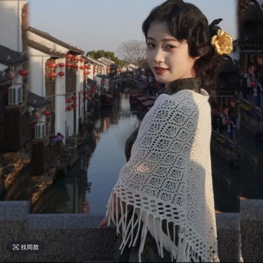 Fashion Solid Color Women's Shawls Handmade Hollow Tassel Scarf Cheongsam Accessories Floral Fringes Wraps Party Dinner
Fashion Solid Color Women's Shawls Handmade Hollow Tassel Scarf Cheongsam Accessories Floral Fringes Wraps Party Dinner