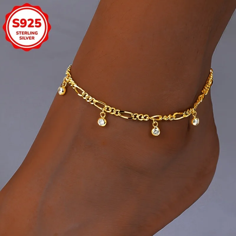 French-Style Personalized Hip-Hop Chain Anklet with Zircon for Women, Copper Plated with Real Gold, Fashionable Retro Versatile
French-Style Personalized Hip-Hop Chain Anklet with Zircon for Women, Copper Plated with Real Gold, Fashionable Retro Versatile