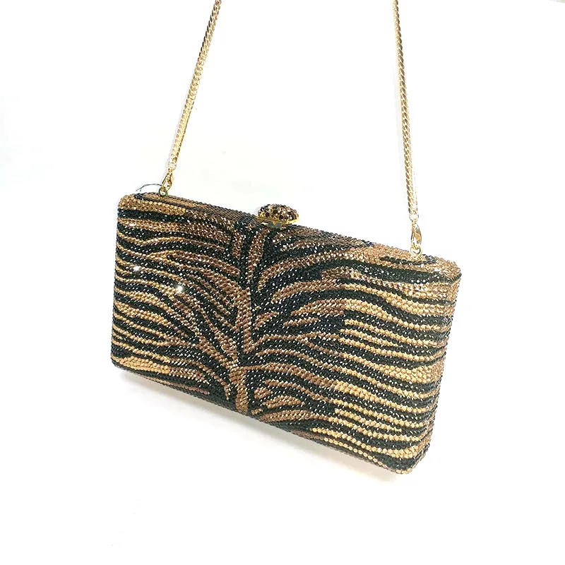 Fashion Women tiger printing crystal clutch bag evening party purse bag Luxury bag
Fashion Women tiger printing crystal clutch bag evening party purse bag Luxury bag