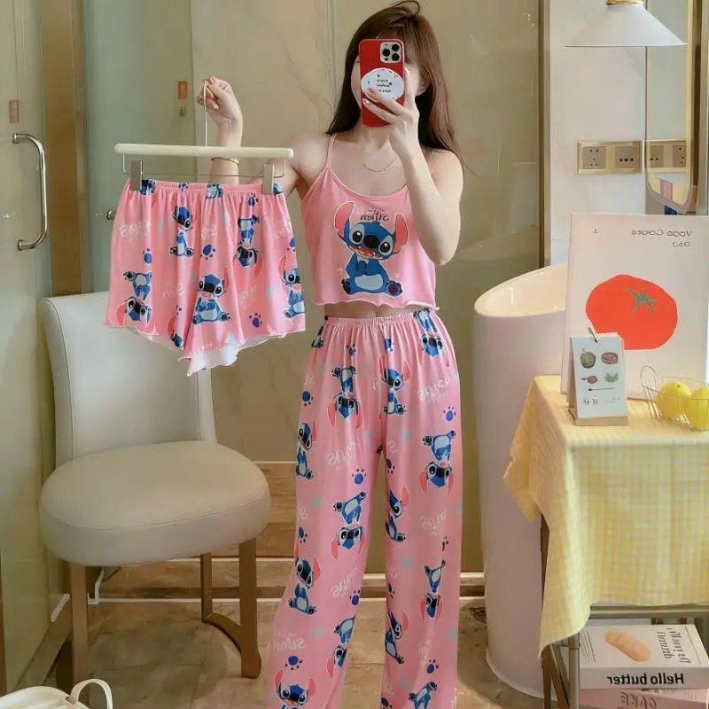 Hot Anime Cute Stitch Women Pajama 3Pcs Summer Soft Comfortable Sleepwear Cartoon Kawaii Pajama Sets Sweet Girl Pajamas Pants
Hot Anime Cute Stitch Women Pajama 3Pcs Summer Soft Comfortable Sleepwear Cartoon Kawaii Pajama Sets Sweet Girl Pajamas Pants
