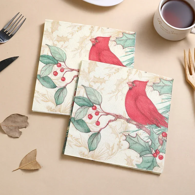 10/20pcs 33cm 2-Ply Christmas Printed Napkins Botanical Flowers & Birds Series Kitchen Table Decoration Square Napkins
10/20pcs 33cm 2-Ply Christmas Printed Napkins Botanical Flowers & Birds Series Kitchen Table Decoration Square Napkins