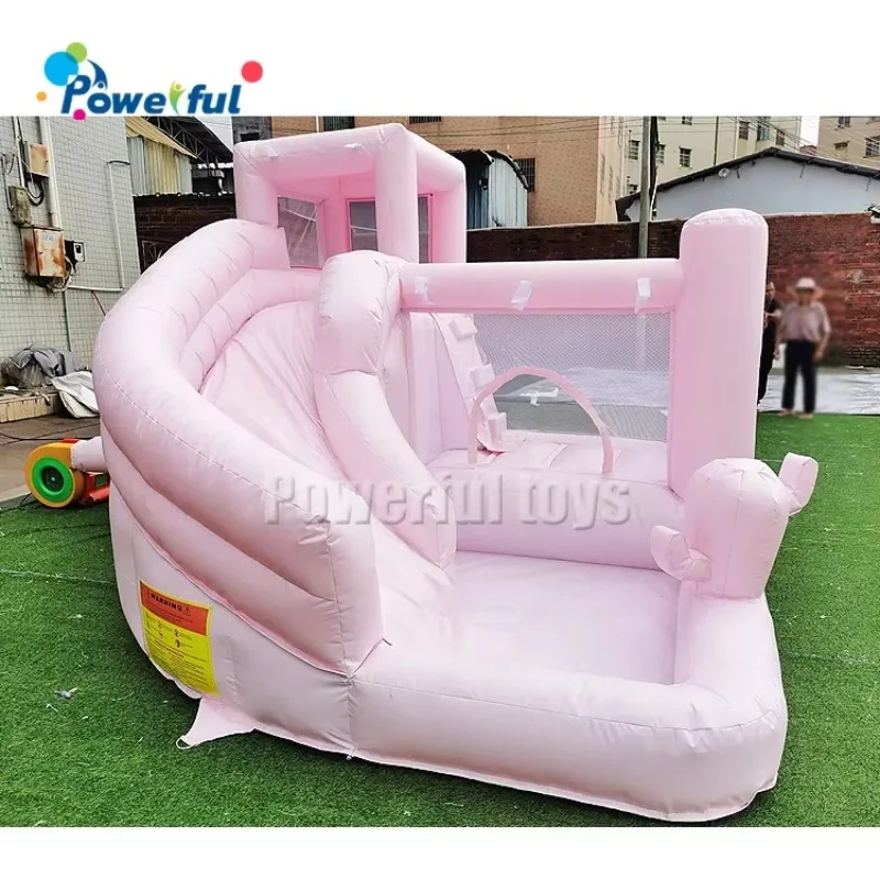 Kid Mini Bounce Slide pink Inflatable Bouncy Castle Wedding White Bounce House Slide with Ball Pit
Kid Mini Bounce Slide pink Inflatable Bouncy Castle Wedding White Bounce House Slide with Ball Pit