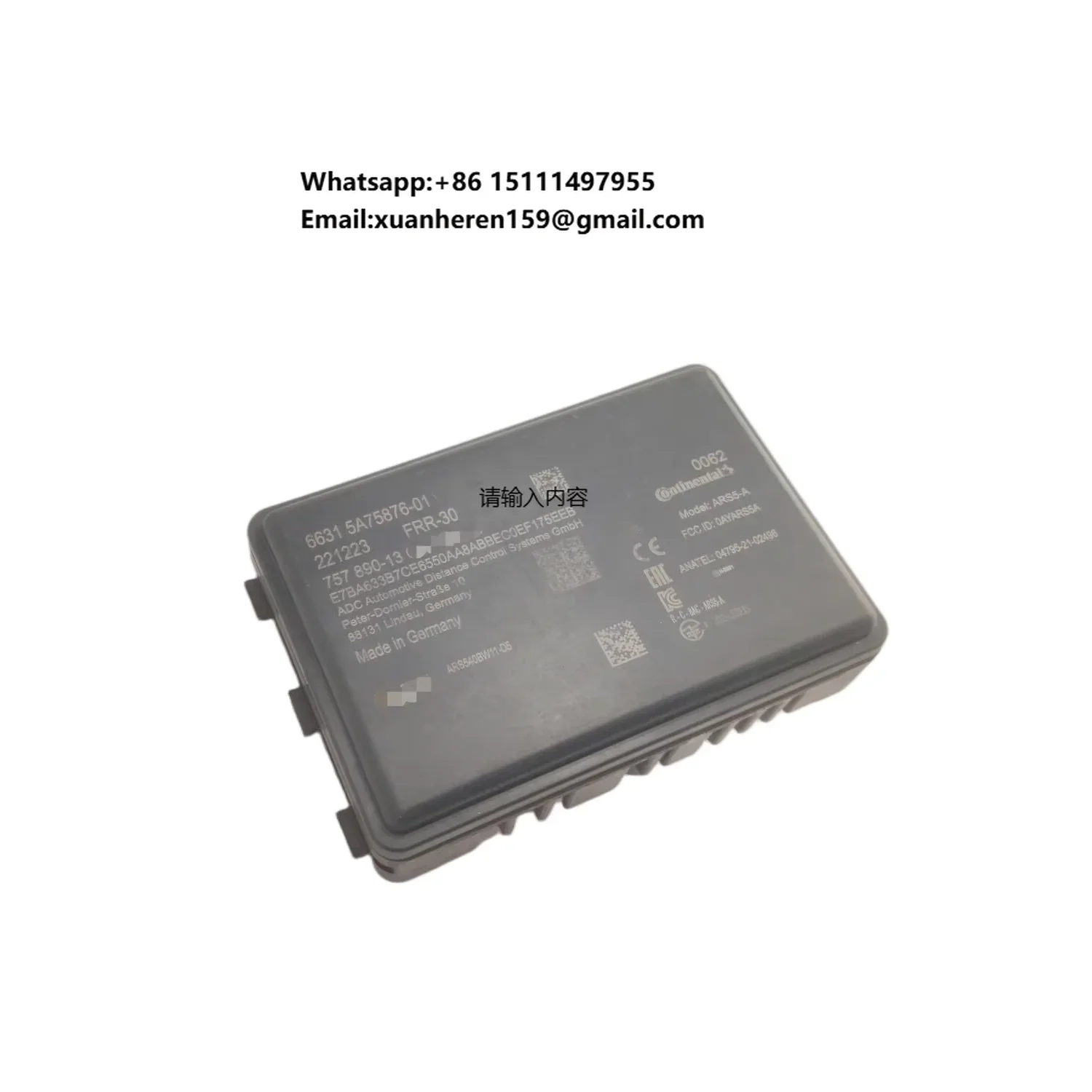 OEM ACC Front Long-range radar Sensor 66315A75876 66315A8A328 66315A5C853 66315A60AA3 Suitable for BMW X1 X2 X6G06
OEM ACC Front Long-range radar Sensor 66315A75876 66315A8A328 66315A5C853 66315A60AA3 Suitable for BMW X1 X2 X6G06