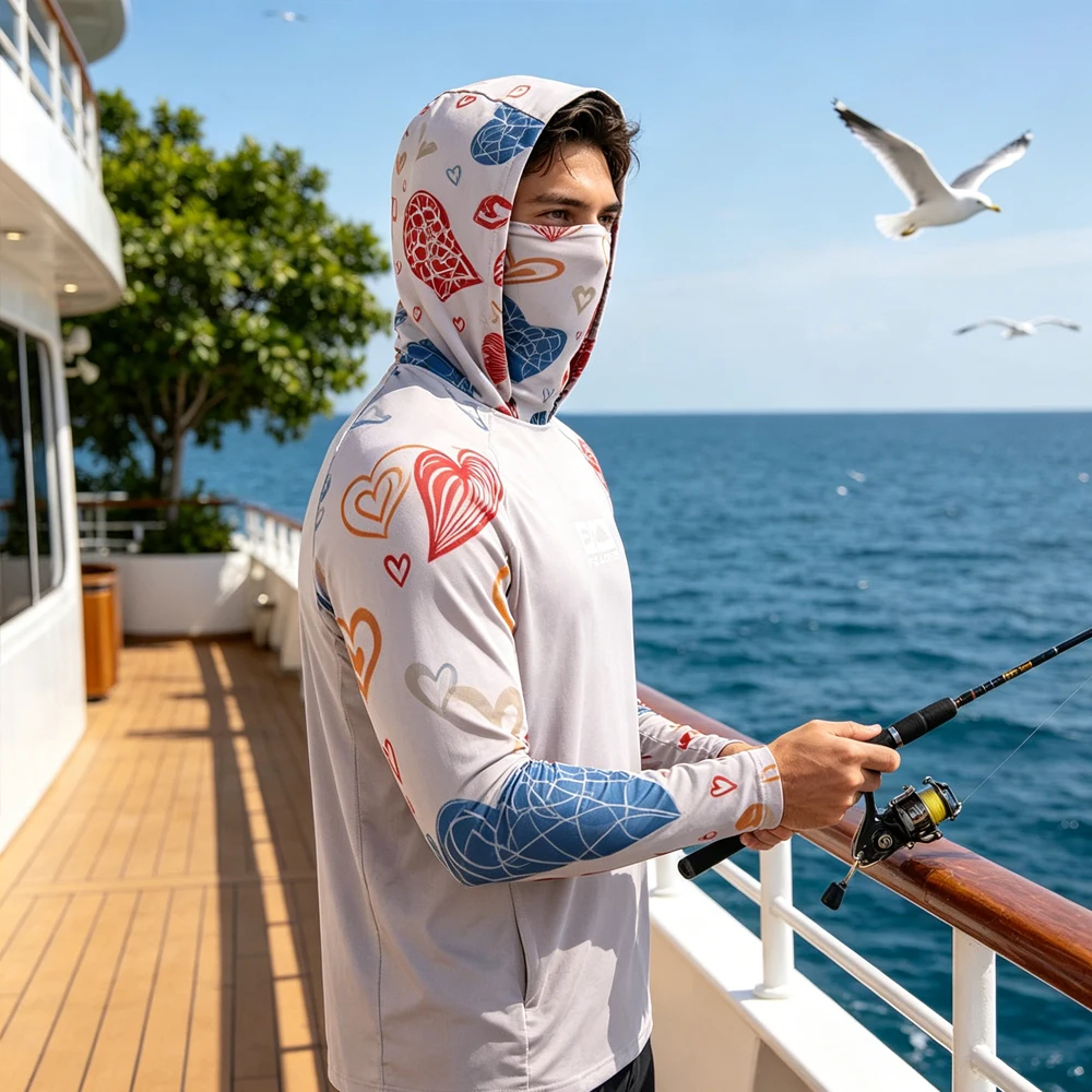 Men's High Quality UV Protection Fishing Hoodie With Face Cover Long Sleeve Quick Dry Shirt for Fishing Hiking Camping Sports
Men's High Quality UV Protection Fishing Hoodie With Face Cover Long Sleeve Quick Dry Shirt for Fishing Hiking Camping Sports