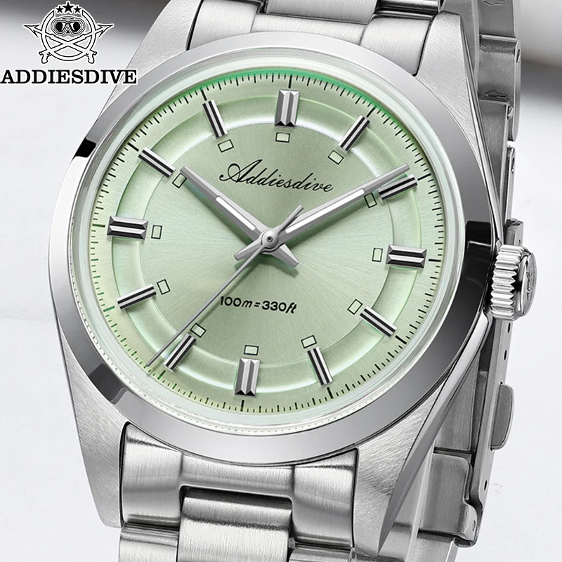 ADDIESDIVE Watch For Men 36mm Quartz Wristwatch Bubble Glass 100m Waterproof BGW9 Luminous Stainless Steel Dress VH31 Watch
ADDIESDIVE Watch For Men 36mm Quartz Wristwatch Bubble Glass 100m Waterproof BGW9 Luminous Stainless Steel Dress VH31 Watch