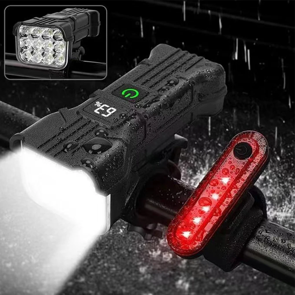 12 LED Bike Light with Horn Rechargeable Bicycle Front Light MTB Bicycle Head Lights Cycling Bike Safety Lamp for Night Riding
12 LED Bike Light with Horn Rechargeable Bicycle Front Light MTB Bicycle Head Lights Cycling Bike Safety Lamp for Night Riding