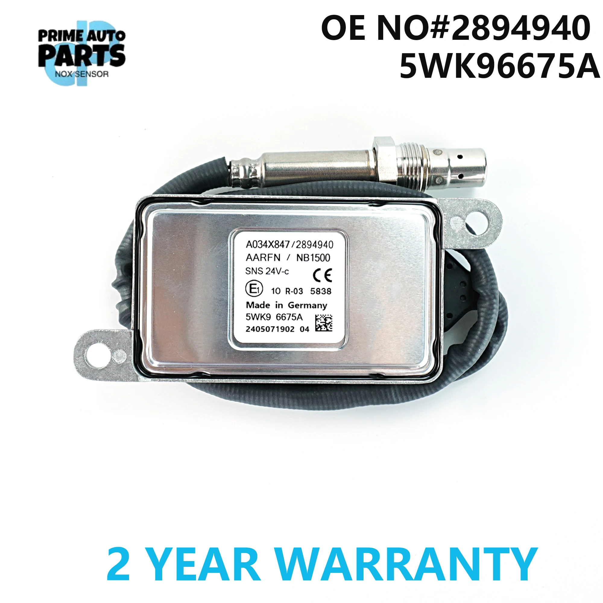 2894940 AARFN 5WK96675A 5WK9 6675A New Nitrogen Oxide Sensor Nox Sensor 24V For Cummins VOLVO DAF XF Truck
2894940 AARFN 5WK96675A 5WK9 6675A New Nitrogen Oxide Sensor Nox Sensor 24V For Cummins VOLVO DAF XF Truck