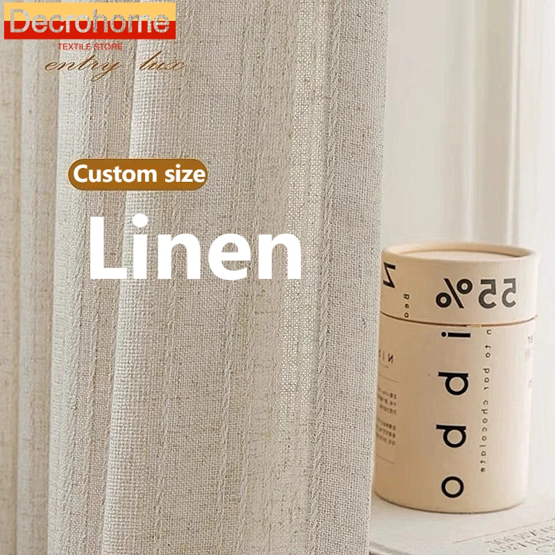 Japanese Linseed Curtains Semi-blocked Curtains for Living Room Bedroom Dining Modern Simple Custom Size Partition Decoration
Japanese Linseed Curtains Semi-blocked Curtains for Living Room Bedroom Dining Modern Simple Custom Size Partition Decoration