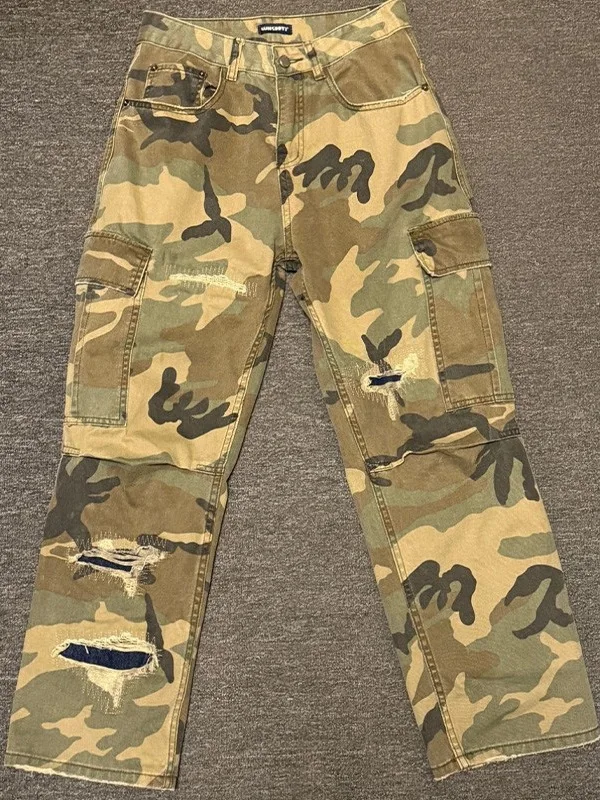 Handmade Patched Men's Work Pants Straight Leg Micro Flared Casual Trousers Spring Autumn High Street Vibe Camouflage Pants
Handmade Patched Men's Work Pants Straight Leg Micro Flared Casual Trousers Spring Autumn High Street Vibe Camouflage Pants