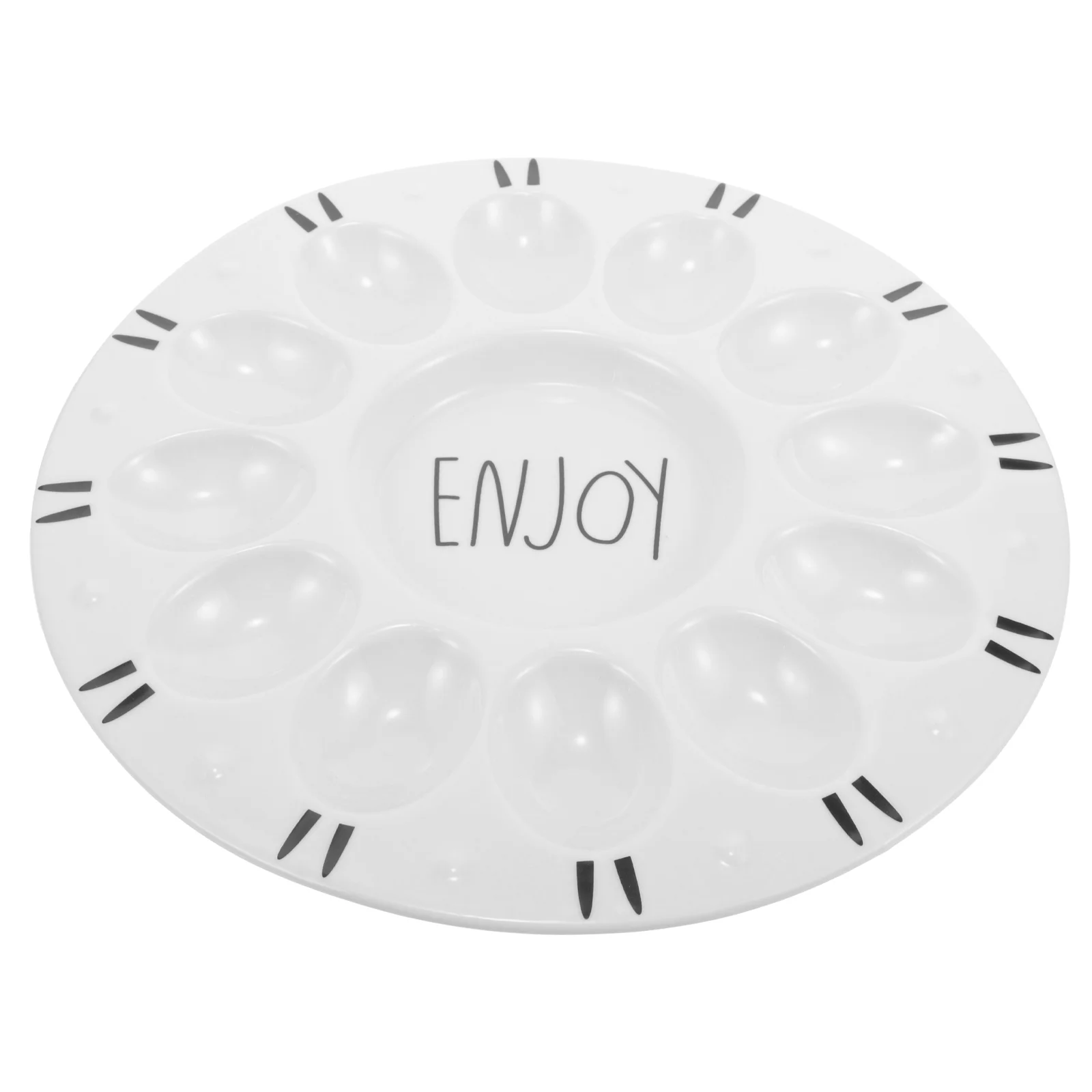 Easter Tray 10 Inch Ceramic Deviled Platter Reusable Non Stick Multiple Compartments Stable Flat Bottom
Easter Tray 10 Inch Ceramic Deviled Platter Reusable Non Stick Multiple Compartments Stable Flat Bottom