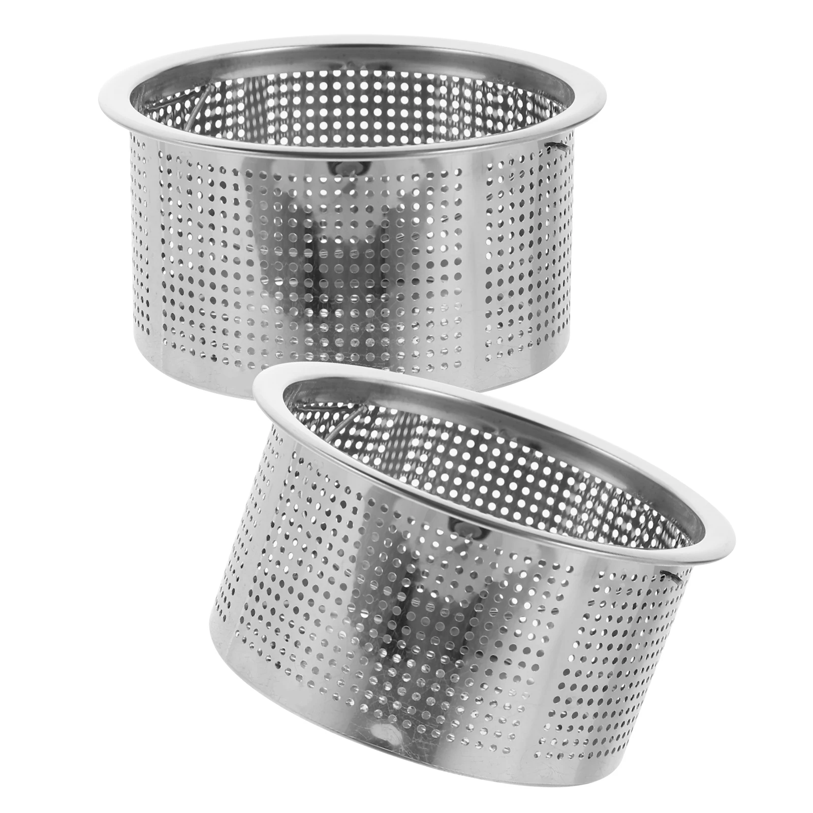 2Pcs Kitchen Sink Filter Basket Stainless Steel Drain Strainer for Food 304Steel Anti Clog 4cm High Edge Smooth
2Pcs Kitchen Sink Filter Basket Stainless Steel Drain Strainer for Food 304Steel Anti Clog 4cm High Edge Smooth