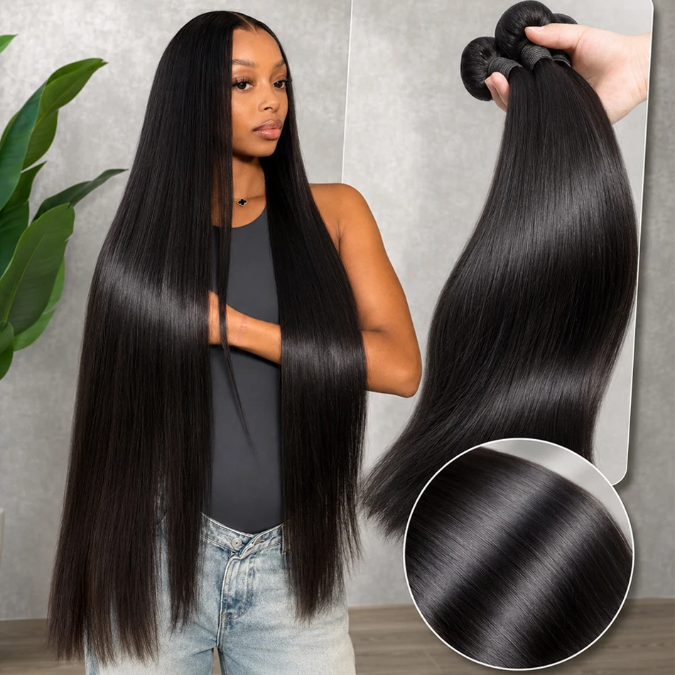 38 40 40 Inches Bone Straight 100% Brazilian Raw Human Hair Bundles Extensions Unprocessed Hair 1 3 4 Human Bundles Dowble Weft
38 40 40 Inches Bone Straight 100% Brazilian Raw Human Hair Bundles Extensions Unprocessed Hair 1 3 4 Human Bundles Dowble Weft