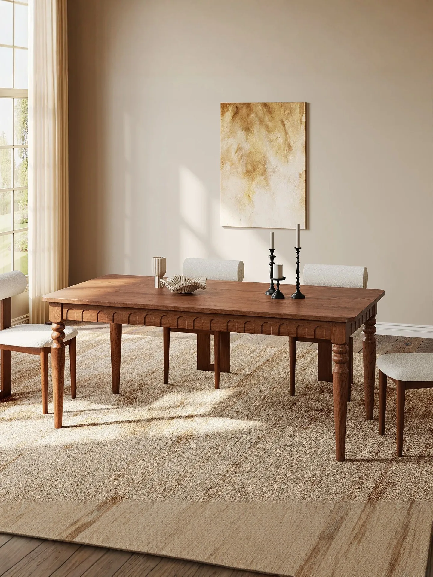 eu-French Retro Solid Wood Rectangular Dining Table Carved High-end 6 Seater Shanghai Origin%
eu-French Retro Solid Wood Rectangular Dining Table Carved High-end 6 Seater Shanghai Origin%