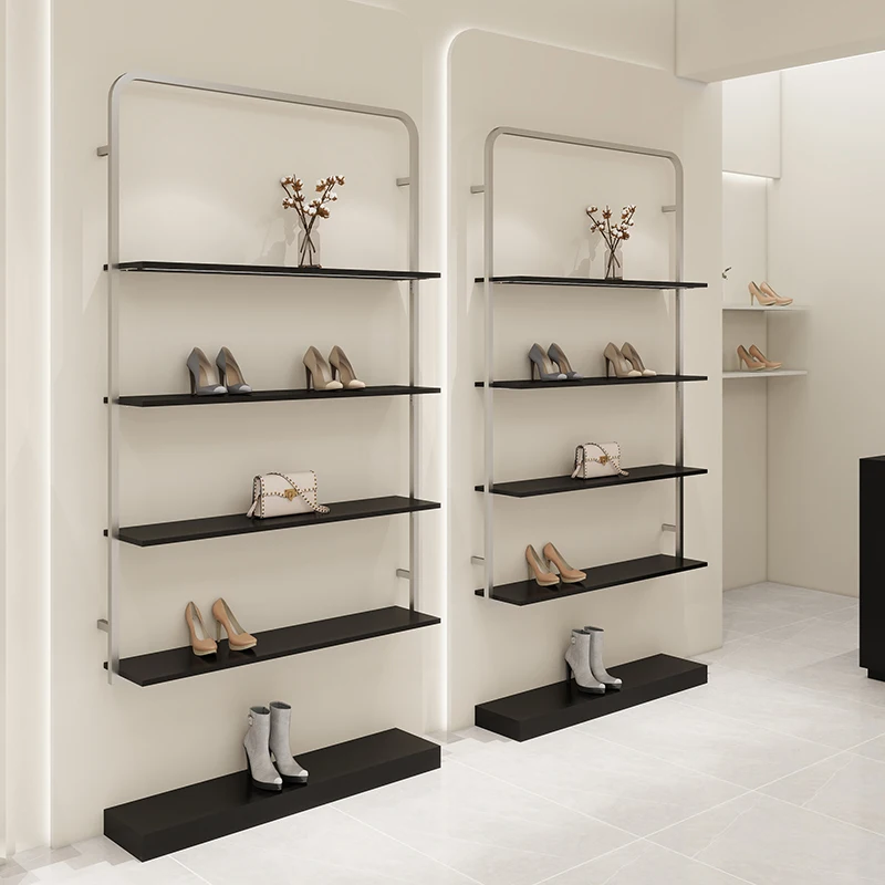 Shoe display rack, shoe and bag store, commercial multi-layer display shelf with lights, male and female students, store-specifi
Shoe display rack, shoe and bag store, commercial multi-layer display shelf with lights, male and female students, store-specifi