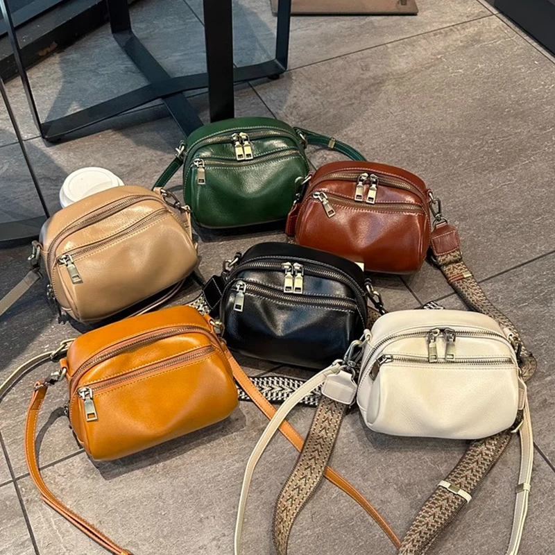 High Quality Real Cowhide Leather Crossboday Bags For Women Multi-pocket Shoulder Bag With Zipper Bolsas Female
High Quality Real Cowhide Leather Crossboday Bags For Women Multi-pocket Shoulder Bag With Zipper Bolsas Female