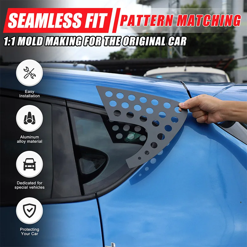 2Pcs Black Aluminum Alloy Car Rear Triangle Window Honeycomb Panel Trim Sticker For Seat Leon 2008-2012 Car Accessories
2Pcs Black Aluminum Alloy Car Rear Triangle Window Honeycomb Panel Trim Sticker For Seat Leon 2008-2012 Car Accessories