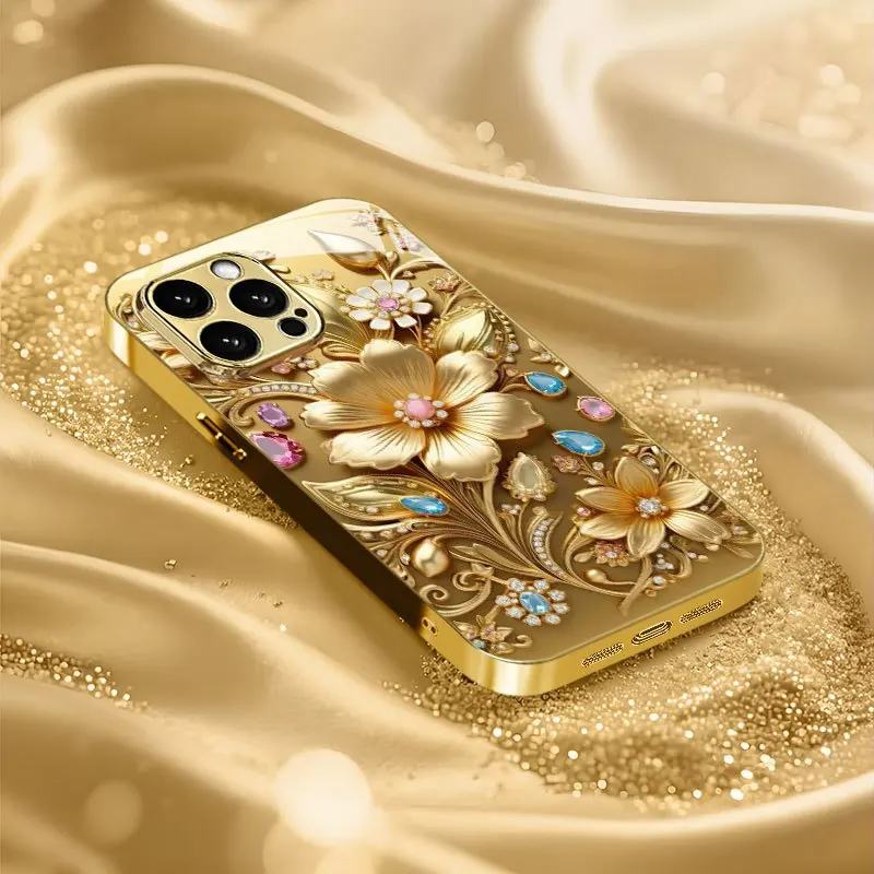 Luxurious embossed gold floral electroplated tempered glass phone case, suitable for iPhone 17, 16, 15, 14, 13, 12, 11, etc.
Luxurious embossed gold floral electroplated tempered glass phone case, suitable for iPhone 17, 16, 15, 14, 13, 12, 11, etc.