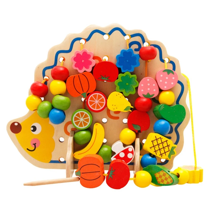 Toys Children Early Educational Learning Puzzle Wooden Toys Hedgehog Fruit Beads Exercise Hands-On Ability
Toys Children Early Educational Learning Puzzle Wooden Toys Hedgehog Fruit Beads Exercise Hands-On Ability