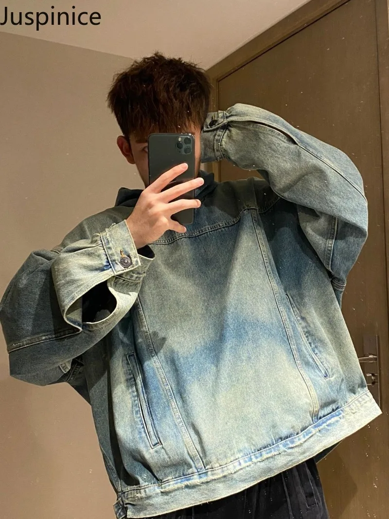 Juspinice 2025 American High Street Hooded Denim Sweatshirt Jacket for Men in Autumn Loose and Trendy Washed Retro Top
Juspinice 2025 American High Street Hooded Denim Sweatshirt Jacket for Men in Autumn Loose and Trendy Washed Retro Top