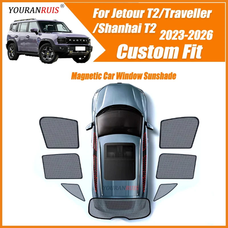 Magnetic Car Windows Sunshade Side Heat insulation Mesh Sun Curtain Visor UV Protection For Jetour T2/Traveller 2023-2026
Magnetic Car Windows Sunshade Side Heat insulation Mesh Sun Curtain Visor UV Protection For Jetour T2/Traveller 2023-2026
