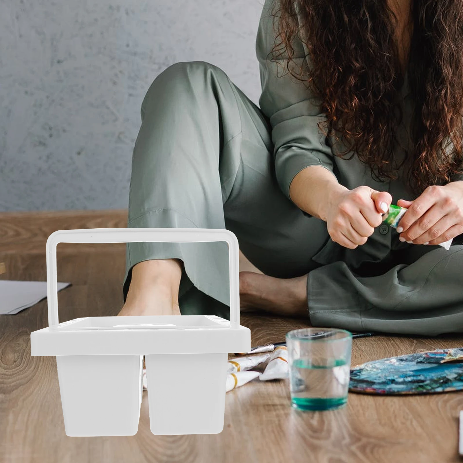 Plastic Pen Plastic Painting Buckets Washer Portable Artist Basin Painting Bucket Supplies Color Mixer Clean Wash Pen Tray
Plastic Pen Plastic Painting Buckets Washer Portable Artist Basin Painting Bucket Supplies Color Mixer Clean Wash Pen Tray