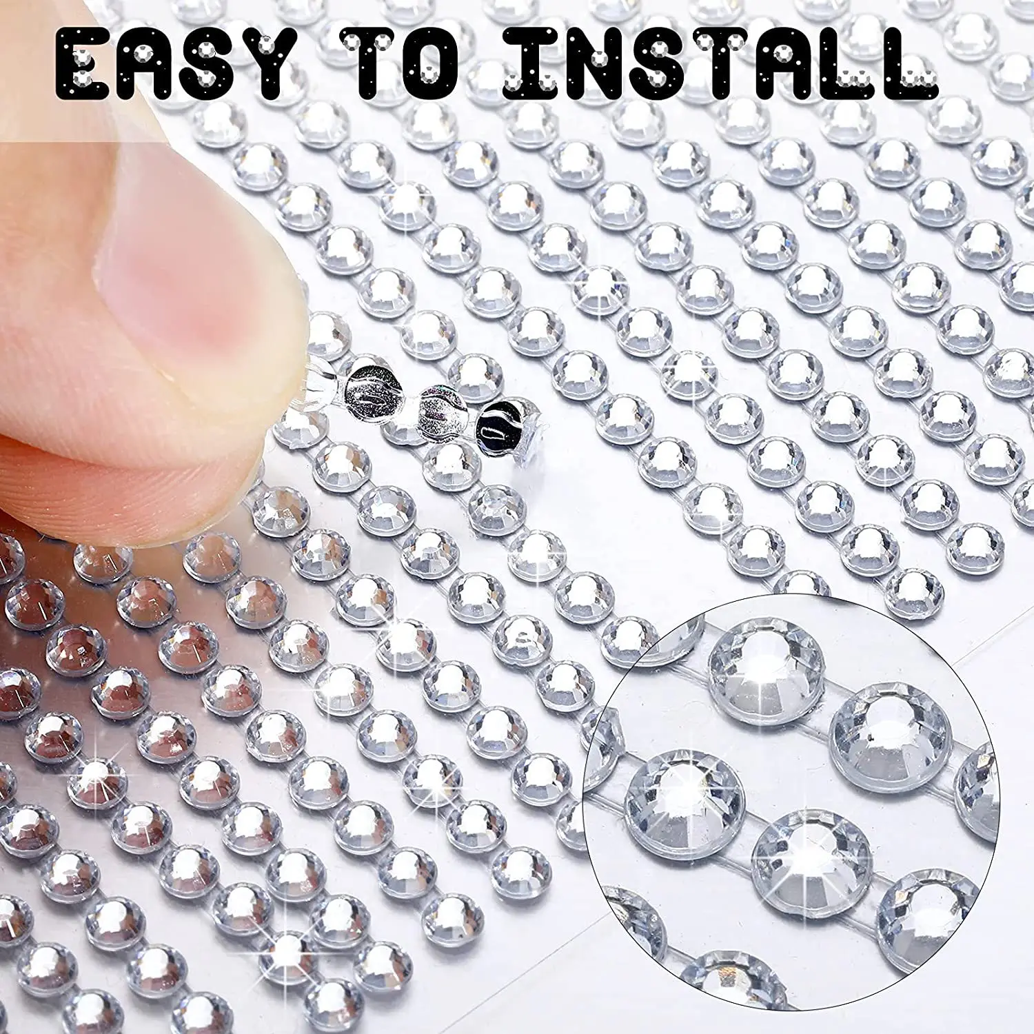 DIY Shiny Crystal Car Diamond Sticker Handmade Decoration Sparkling Car Accessories
DIY Shiny Crystal Car Diamond Sticker Handmade Decoration Sparkling Car Accessories