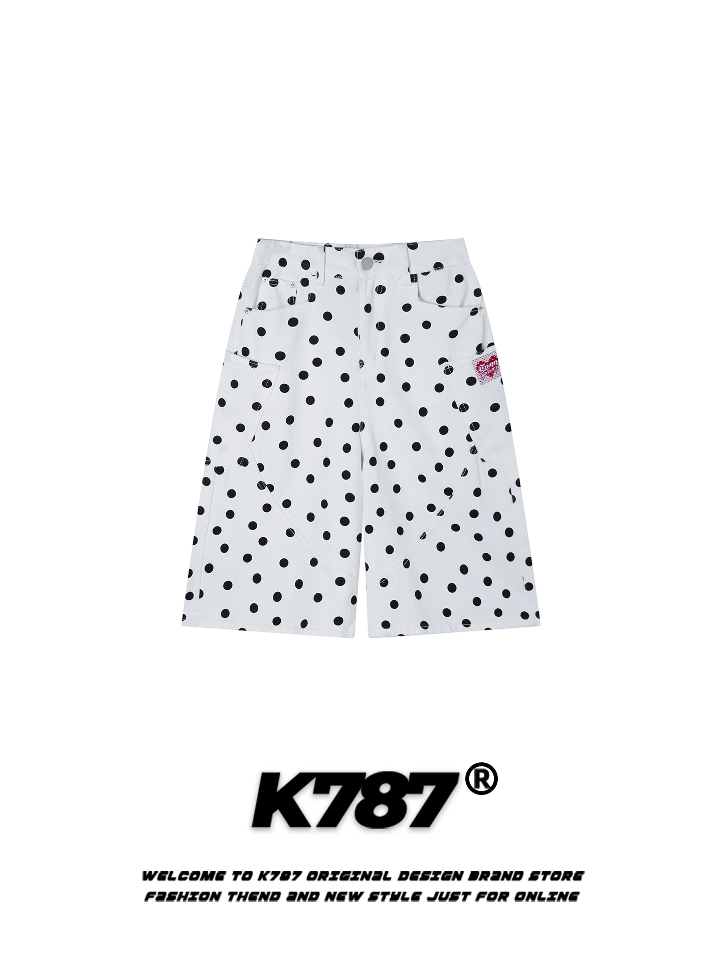 K787 American Retro Polka Dot Print High Waist Wide Leg ort Pants Women's Slimming Lazy Sle Summer New Casual Pants
K787 American Retro Polka Dot Print High Waist Wide Leg ort Pants Women's Slimming Lazy Sle Summer New Casual Pants