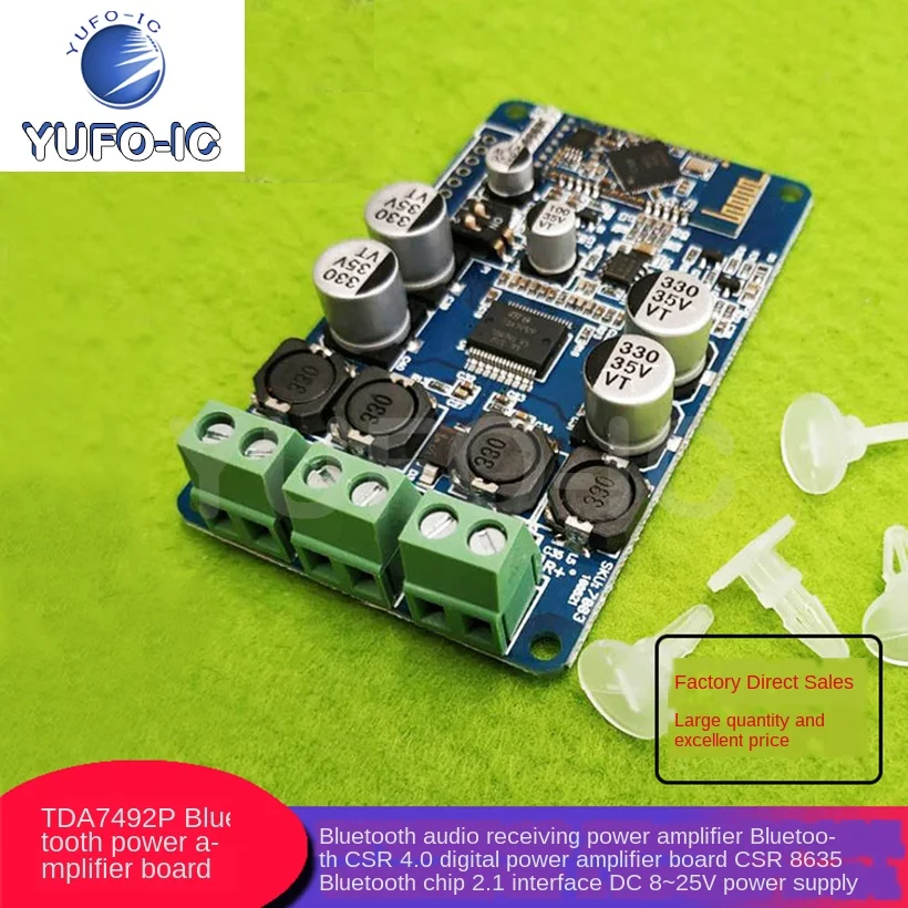 2 шт. TDA7492P плата усилителя Bluetooth-совместимый усилитель приема звука CSR4.0 плата цифрового усилителя мощности
2 шт. TDA7492P плата усилителя Bluetooth-совместимый усилитель приема звука CSR4.0 плата цифрового усилителя мощности