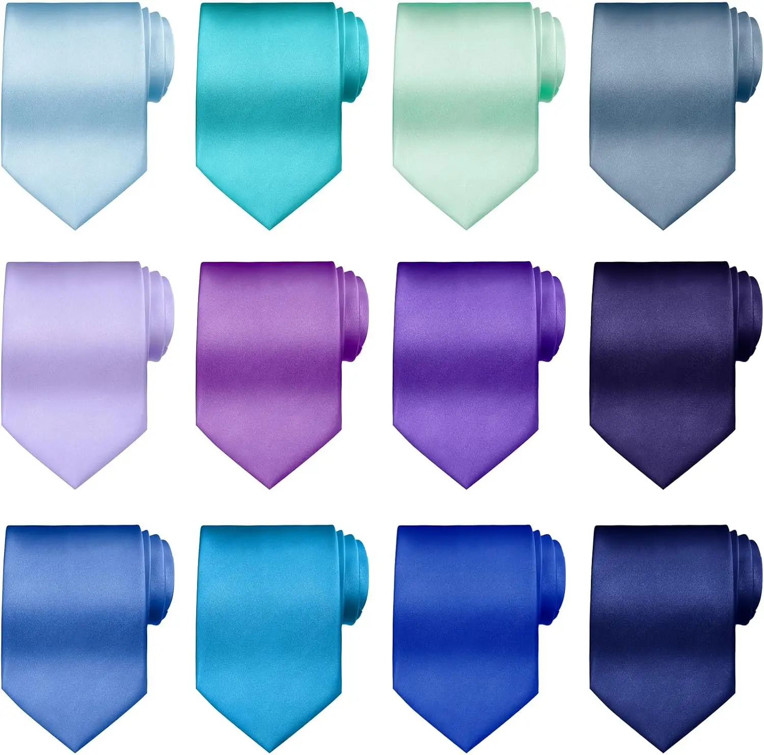 6/12/24 Pcs Solid Satin Necktie Set, 57" Formal Business Ties for Men Wedding
6/12/24 Pcs Solid Satin Necktie Set, 57" Formal Business Ties for Men Wedding
