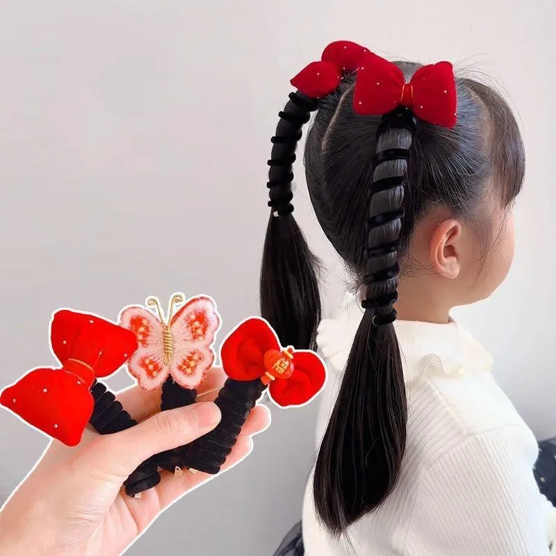 1 pair Girls Butterfly Hair Ties Cute Red Bow Kids Ponytail Pretty Roll Telephone Line Hair Loop Baby Headdress Hair Accessories
1 pair Girls Butterfly Hair Ties Cute Red Bow Kids Ponytail Pretty Roll Telephone Line Hair Loop Baby Headdress Hair Accessories