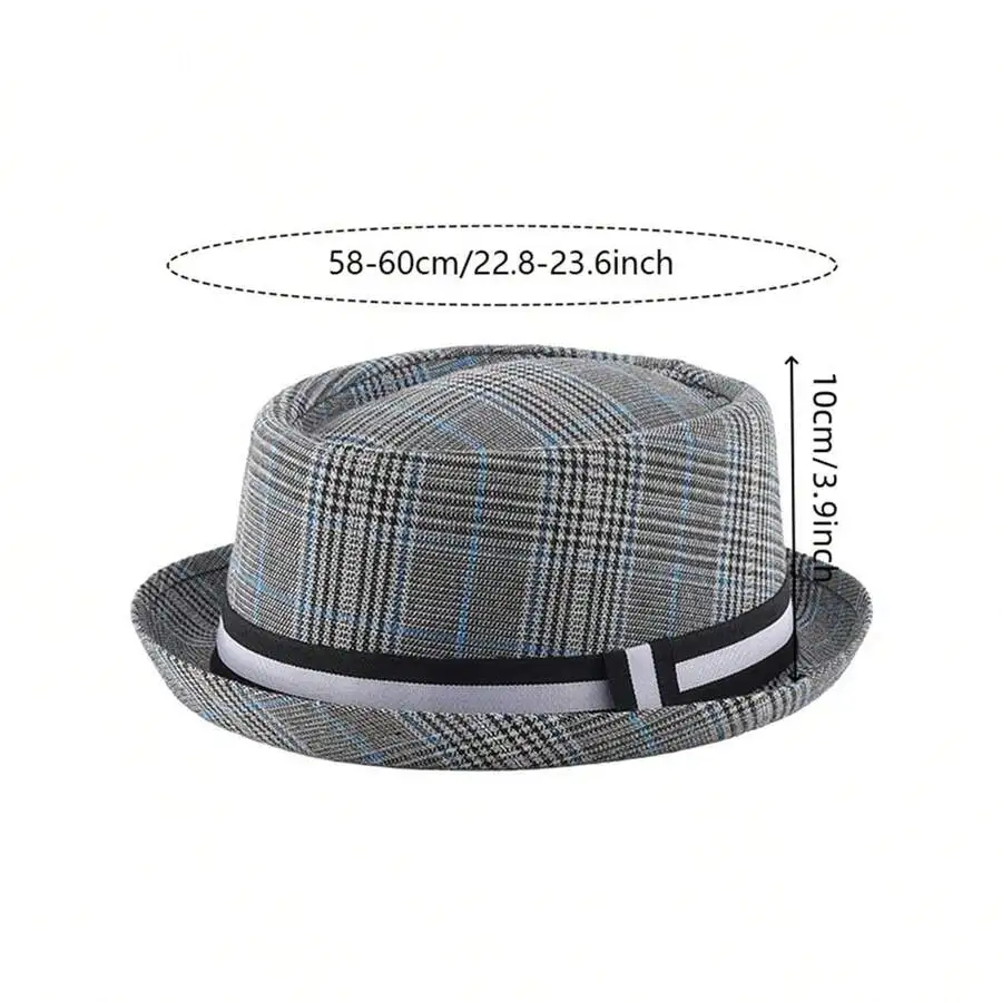 Men Plaid Fedora Hat Summer Casual Outdoor Sun Protection Hat
Men Plaid Fedora Hat Summer Casual Outdoor Sun Protection Hat
