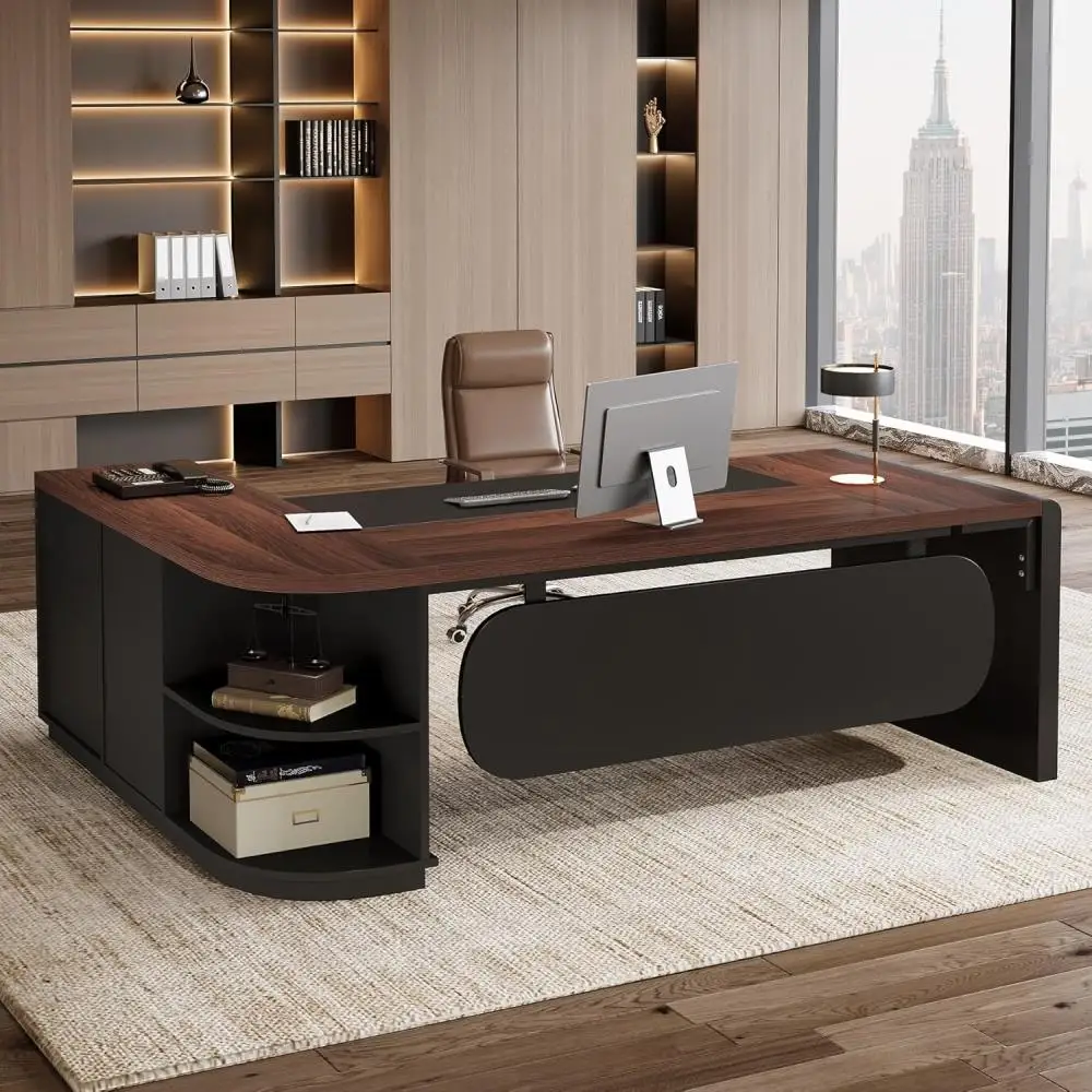 Tribesigns 81'' L-Shaped Executive Desk, Large Modern Office Desk with Drawers and File Cabinet for Home or Business Wor
Tribesigns 81'' L-Shaped Executive Desk, Large Modern Office Desk with Drawers and File Cabinet for Home or Business Wor