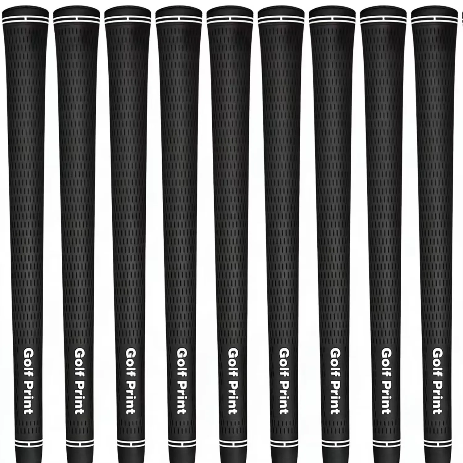 golfprint Black Undersize Standard Midsize Jumbo Golf Club Grips High-Quality Rubber Grip for Driver Wood and Irons
golfprint Black Undersize Standard Midsize Jumbo Golf Club Grips High-Quality Rubber Grip for Driver Wood and Irons
