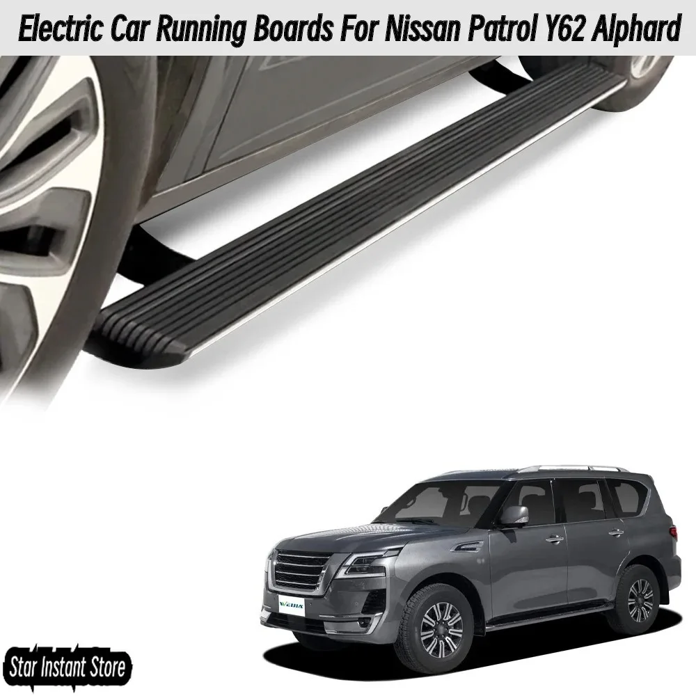 Electric Side Steps Running Boards for Nissan Patrol Y62 Alphard, Auto Retractable Car Side Steps, Aluminum Alloy LED Lights
Electric Side Steps Running Boards for Nissan Patrol Y62 Alphard, Auto Retractable Car Side Steps, Aluminum Alloy LED Lights